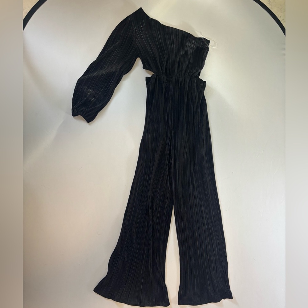 Lush Black One-Shoulder Jumpsuit
